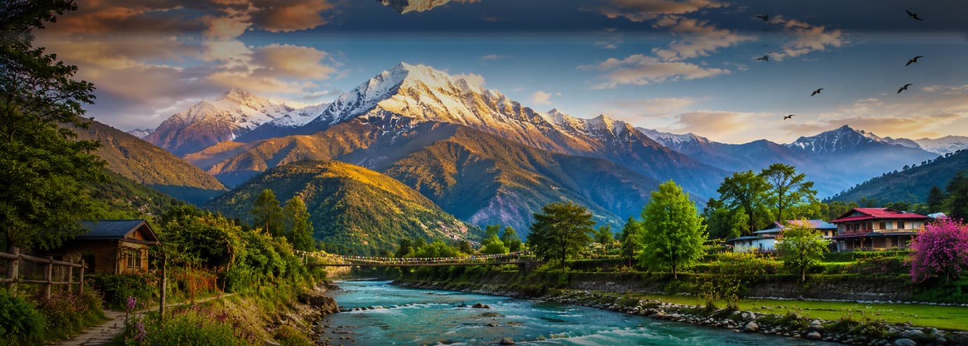 Himalayan organic terraced fields