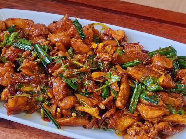 Local Boiled Chicken Sadeko